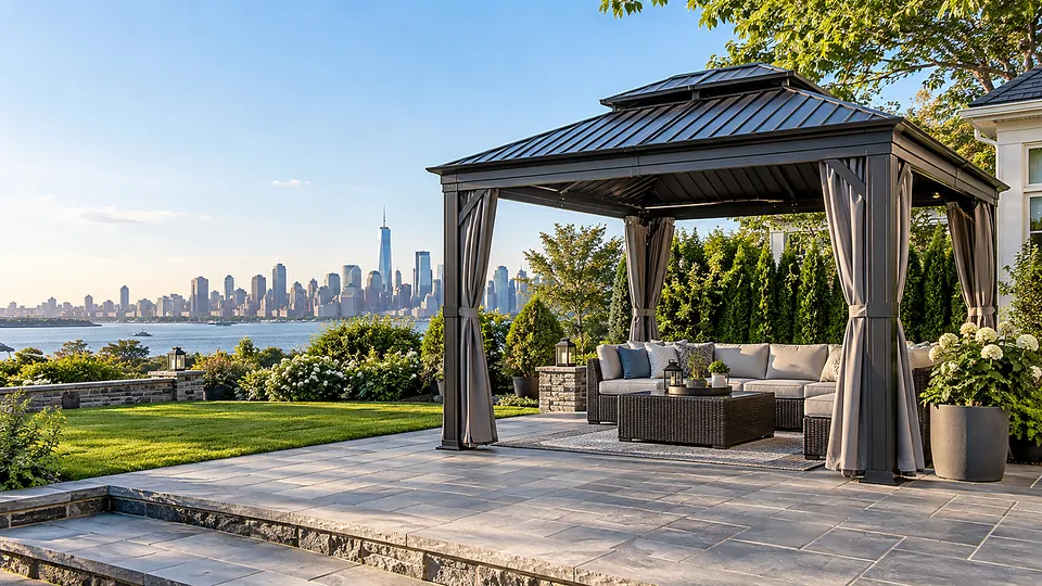 Gazebo assembly and installation — generated visual
